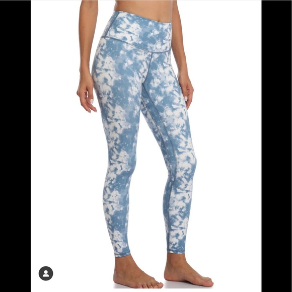 High waisted Blue Tie Dye 7/8 Leggings NWOT - Picture 5 of 13